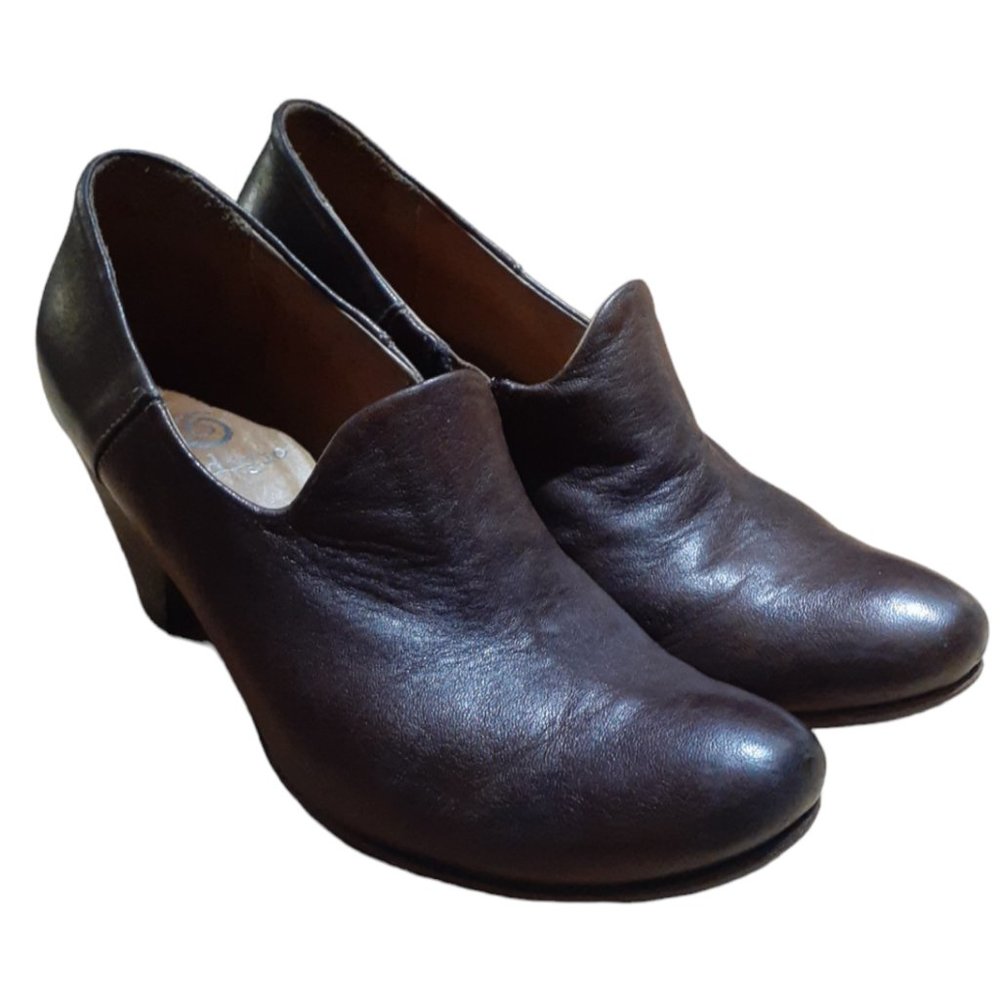 Gidigio Women's Size EU 37.5 Italian Made Leather Shoes Brown - Picture 2 of 8